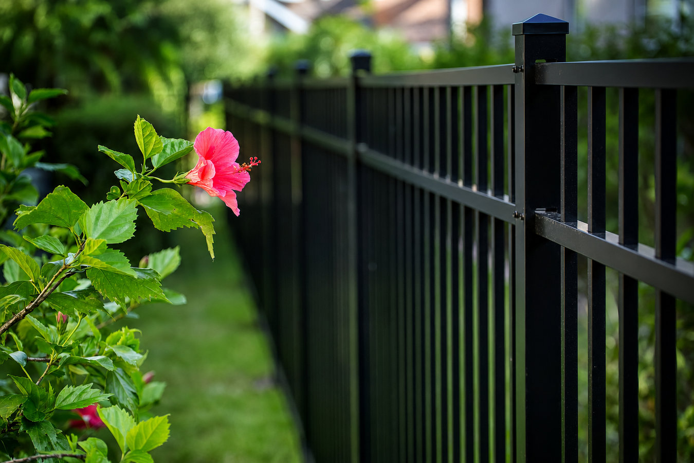 Aluminum fence installation