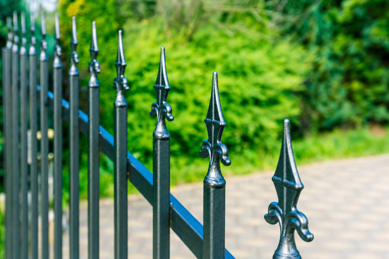Ornamental iron fence installation